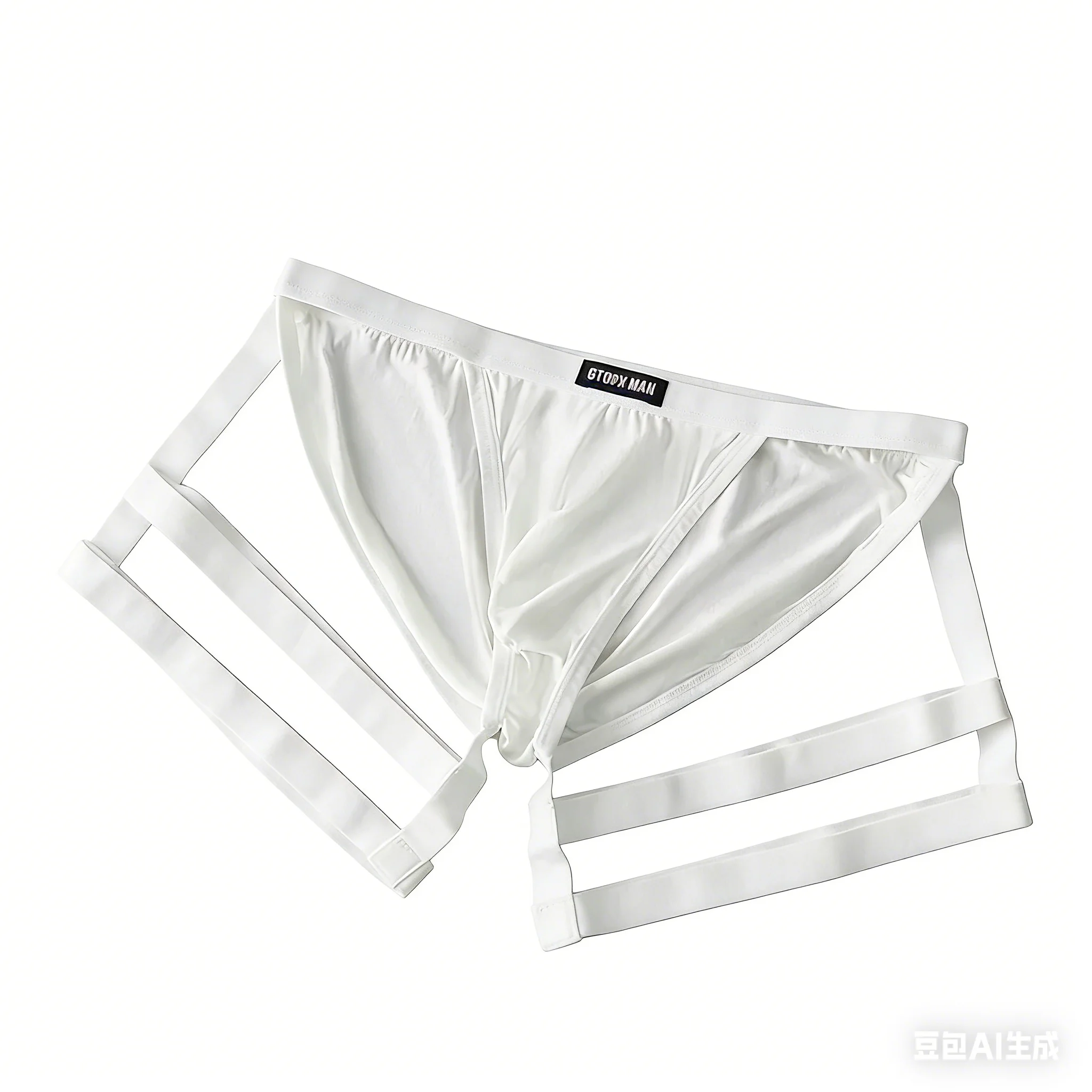 

Men's Sexy Briefs Gay Low Rise U Convex Pouch Underwear Elastic Bandage Leg Strap Underpants Homme Erotic Hollow High Fork Tanga