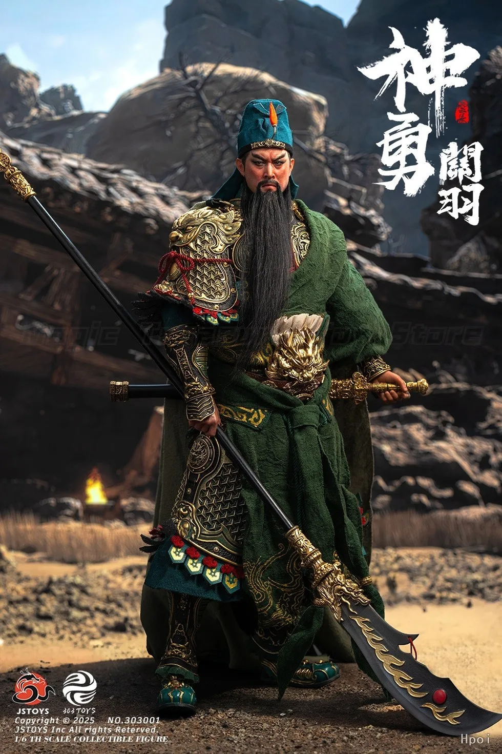 【In Stock】Original 303TOYS Three Kingdoms Series Brave Guan Yu Yunchang 1/6 Action Figure Ornament Collection Gift