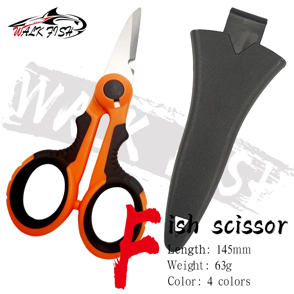 WALK FISH Fishing Line Scissors Japanese 420 Stainless Steel Braided Cutter Multifunctional Plier Clipper Fishing Tool