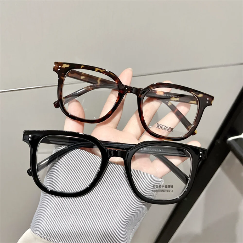 2024 New Vintage Large Frame Anti Blue Light Eyewear Women Men Computer Blocking Glasses Decoration Optical Spectacle Eyeglasses