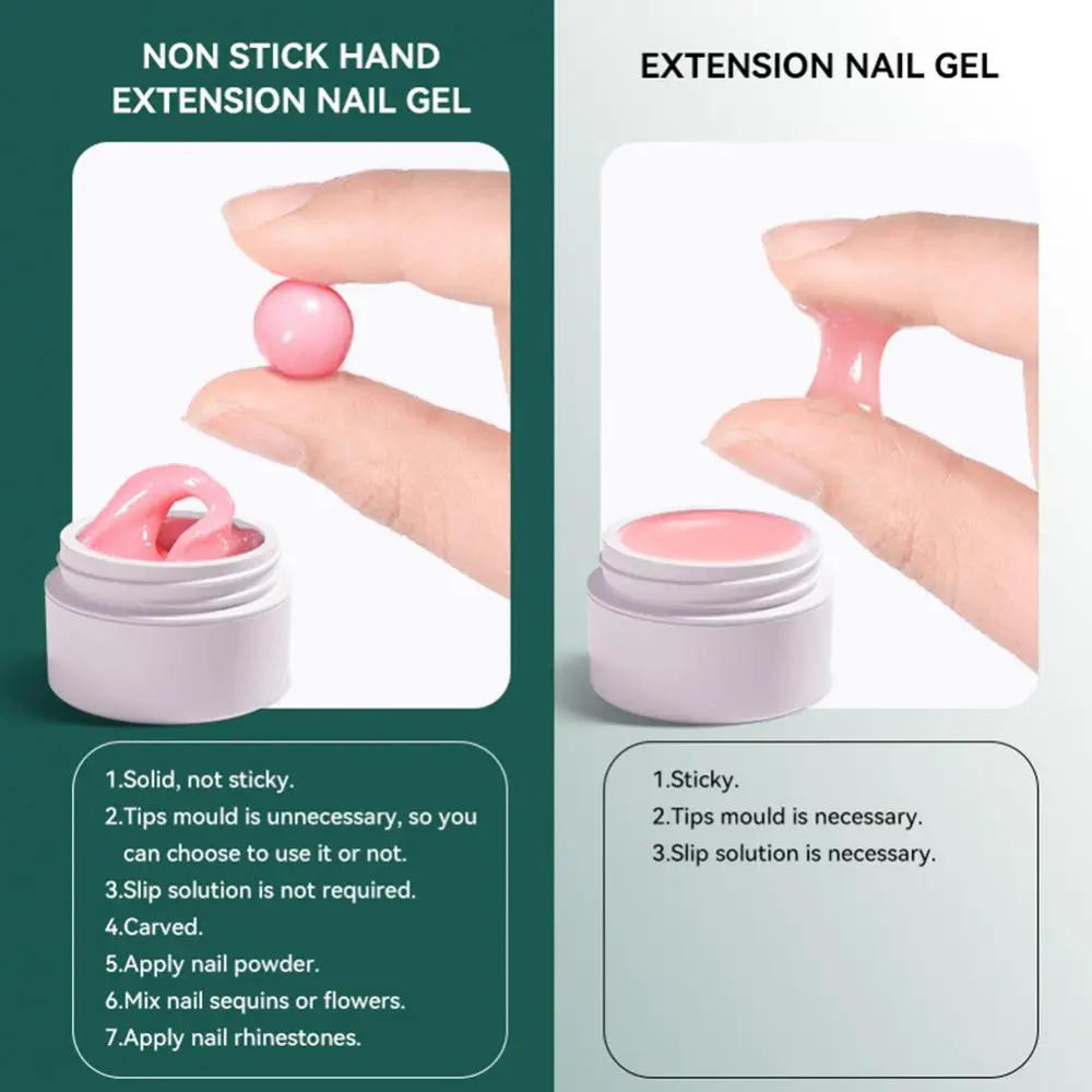 Gel per unghie Gel per unghie solido 6 colori funzione Gel duro per estendere rapidamente gli accessori per unghie per unghie per l'estensione delle unghie trasparente