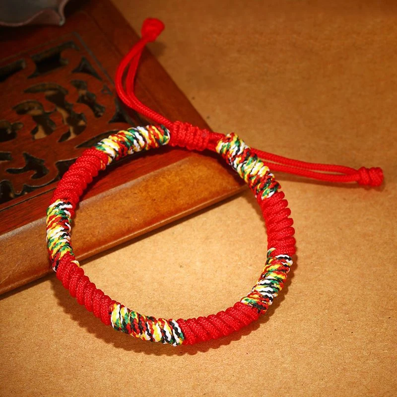1 قطعة البوذية محظوظ سوار للجنسين مضفر قابل للتعديل كينغ كونغ عقدة الأحمر سلسلة أساور للرجال النساء زوجين Pulsera #3