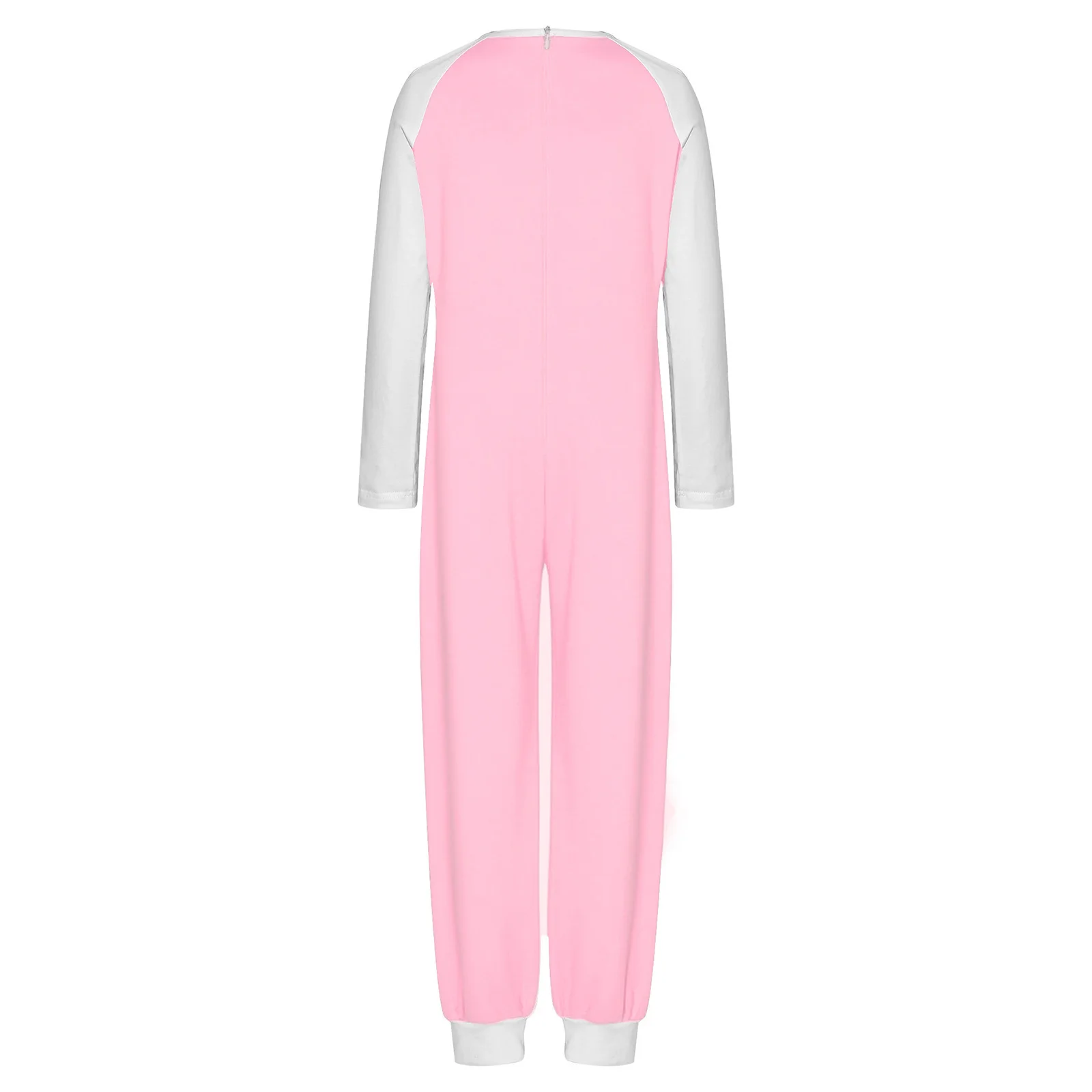 Unisex Kids Boys Girls Special Needs Adaptive Clothing Color Block Jumpsuit Long Sleeve Anti-stripping Back Zipper Bodysuit