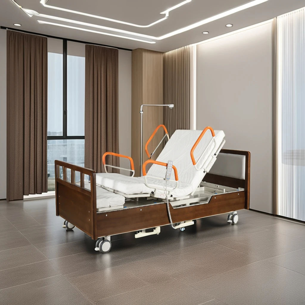 5-year Warranty Household Electric Rotating Bed Steel And Wood Material ISO Certification, Suitable For Home And Hospital Use