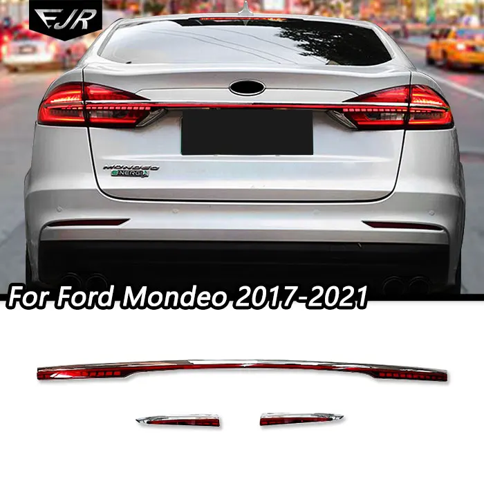 Car LED Through Trunk Taillight For Ford Mondeo 2017-2021 Rear Tail Start-up Flowing light Turn Signal Light Bar Lamp Accessorie