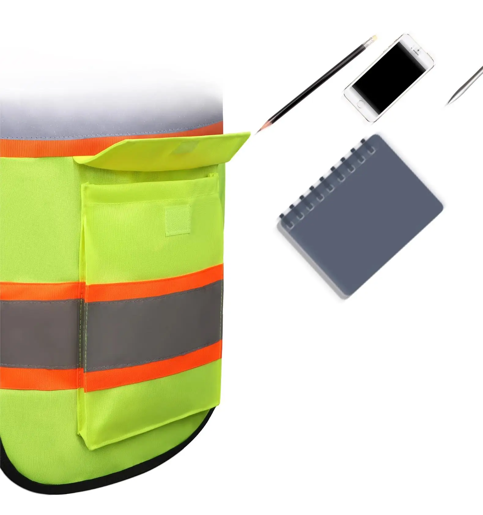 Reflective Safety Vest for Men Women Work Vest with Pockets and Zipper Safety Construction Workwear Vest with Reflector