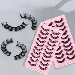 10Pairs 3D Mink Lashes russian strip lash Dramatic False Eyelashes Faux Cils Makeup Wholesale Fake Eyelash Extension