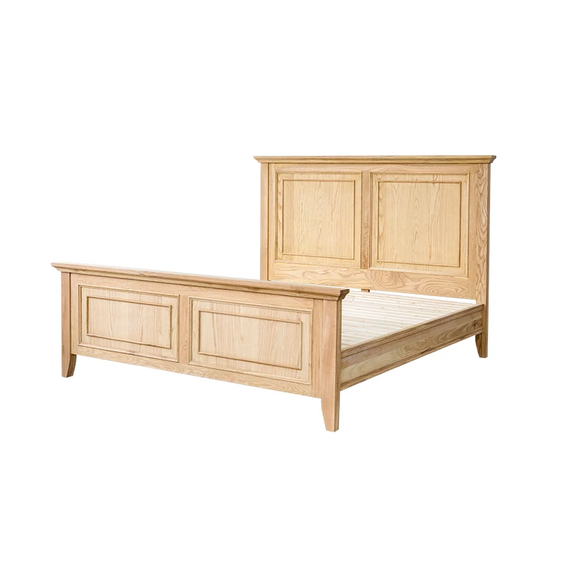 Square bed 1.8 meters 1.5 meters oak master bedroom full solid wood single double bed