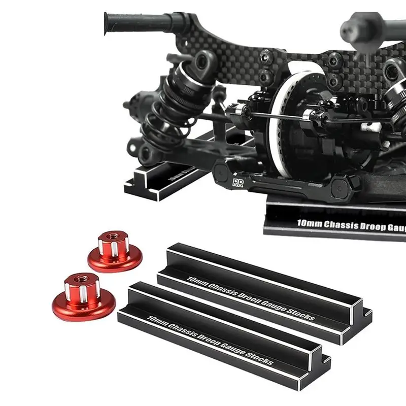 CYGJ-RC For 1/10 Scale Vehicle Height Ruler Tool 20-25Mm Measuring Wheel 10Mm Chassis Droop Blocks Magnetism Detachable