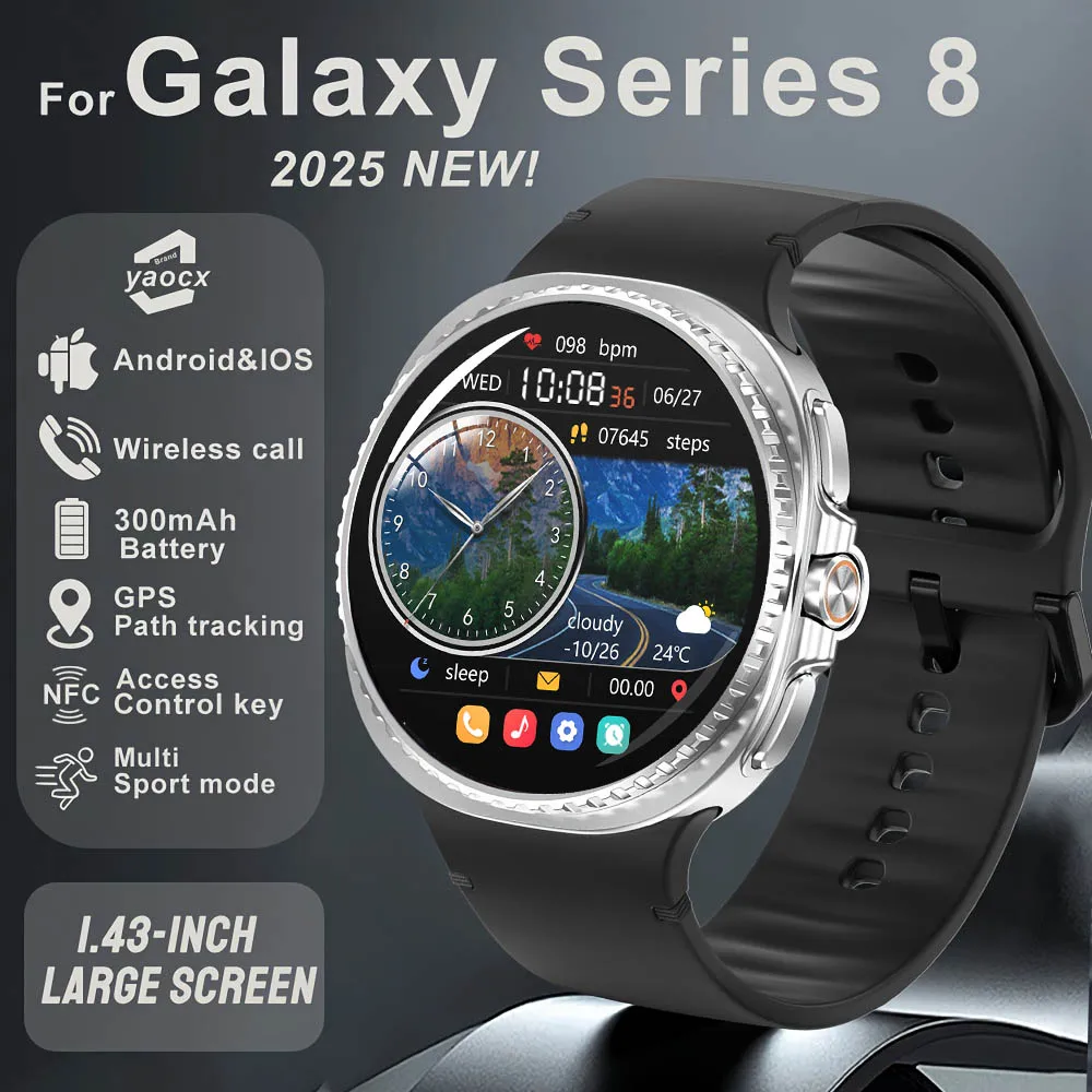 

2026 Новые умные часы 8 Classic с модульным корпусом из 4 частей, вращающимся циферблатом, больше спортивных режимов, умные часы с пульсометром NFC