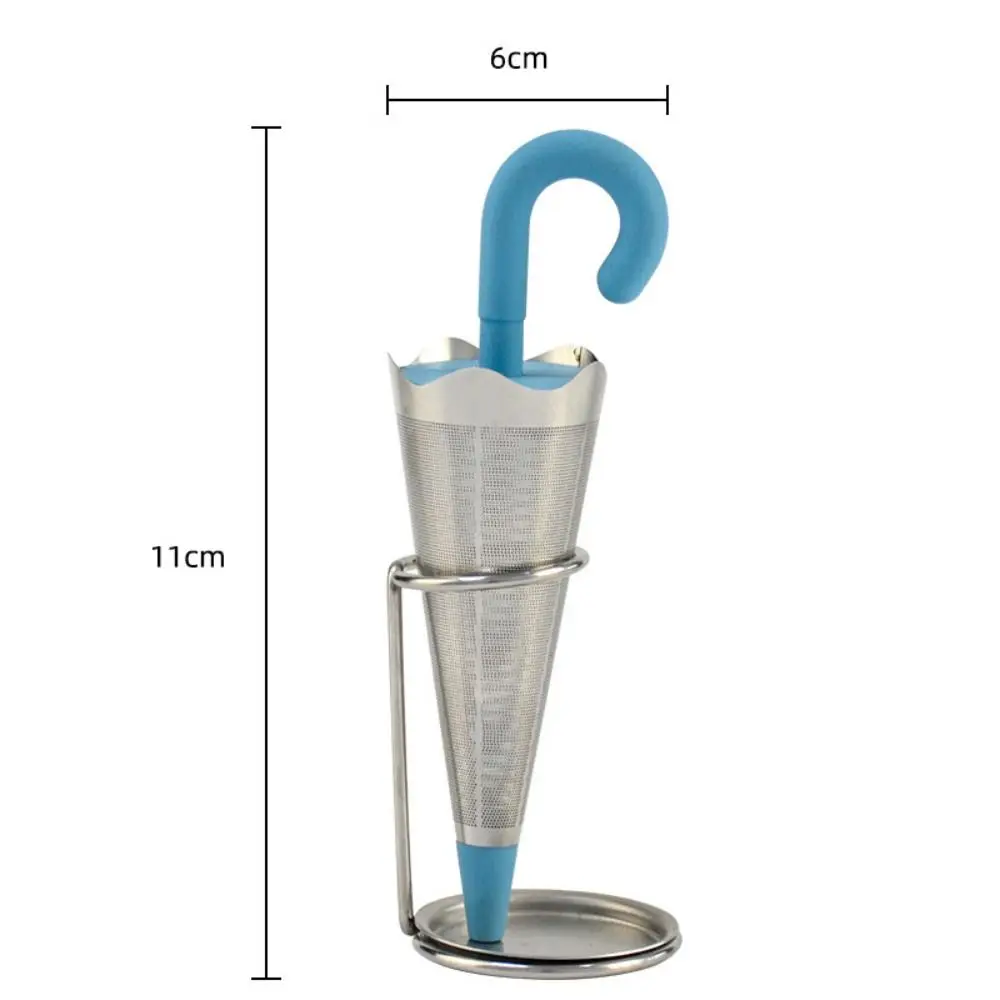 Stainless Steel Umbrella Shape Tea Infuser Tea Brewing Diffuser Reusable with Bracket Tea Sieve Fine Mesh Tea Strainer Spice