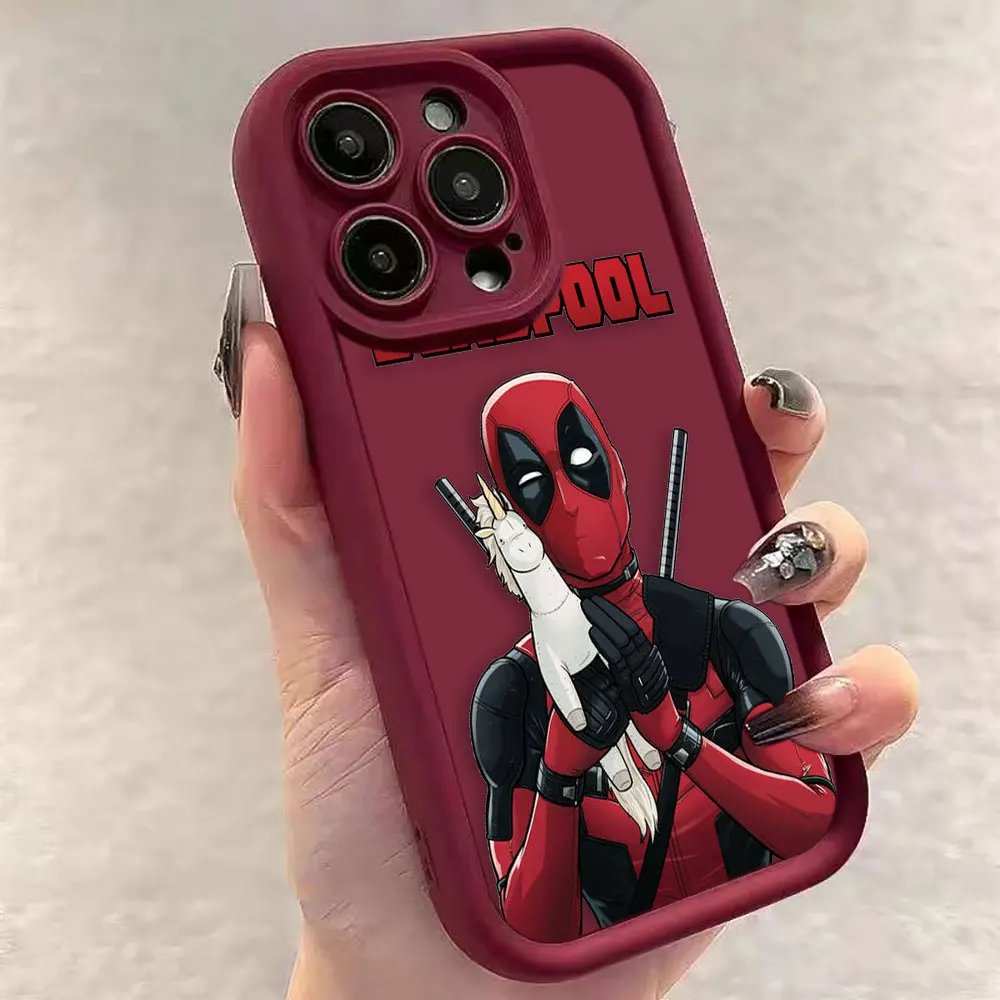 Funny Mavel Deadpool Luxtury Phone Case For VIVO V20 V23 V25 V27 V27E V29 V30 V30E X60 X70 X80 90 X100 PRO 5G Case Funda Shell