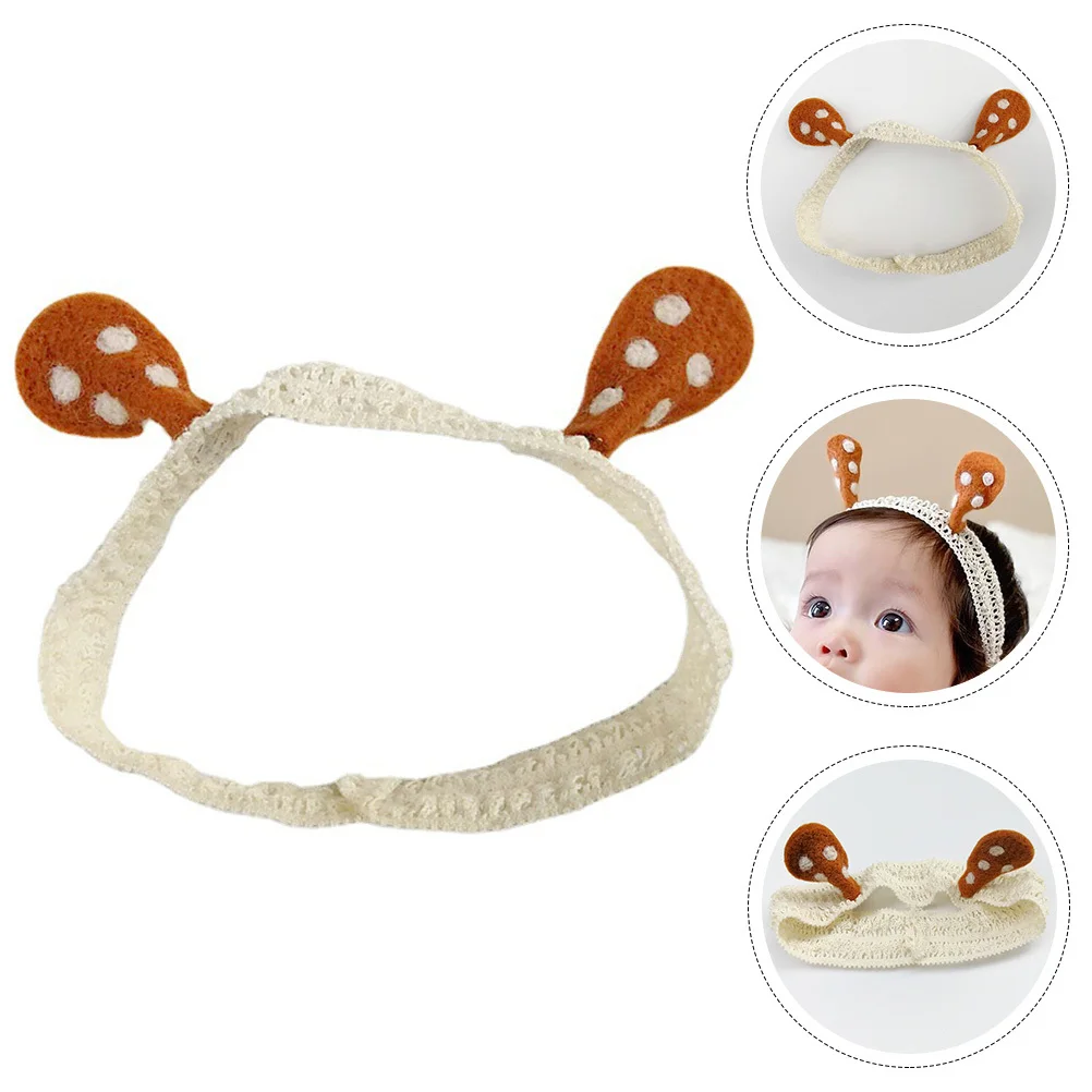 

Christmas Deer Horn Elastic Baby Headband Infant Hair Band Soft Stretchy Head Wrap for Baby Shower Birthday Photo Props
