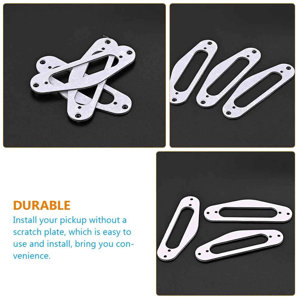 

3pcs Electric Guitar Pickup Ring Replacement Metal Mounting Accessories White Color Durable Material Easy Installation Compact