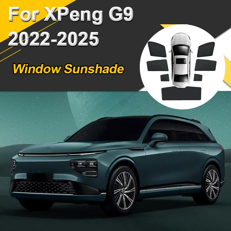 

Автомобильные солнцезащитные козырьки для XPeng G9 2022 2023 2024 2025, сетчатые магнитные теплоизоляционные шторы, оконный козырек, автоаксессуары