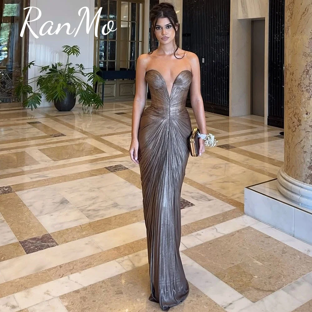 

Ranmo 2026 Mermaid Sleeveless Prom Dresses Sweetheart Sleeveless Pleat Evening Dress Long Formal Gown Robe De Soirée Customized