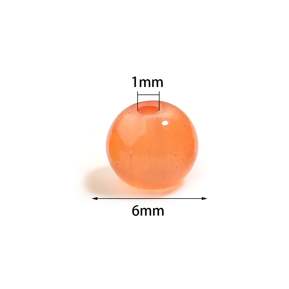 50pcs 6mm Glass Round Beads for DIY Jewelry Making