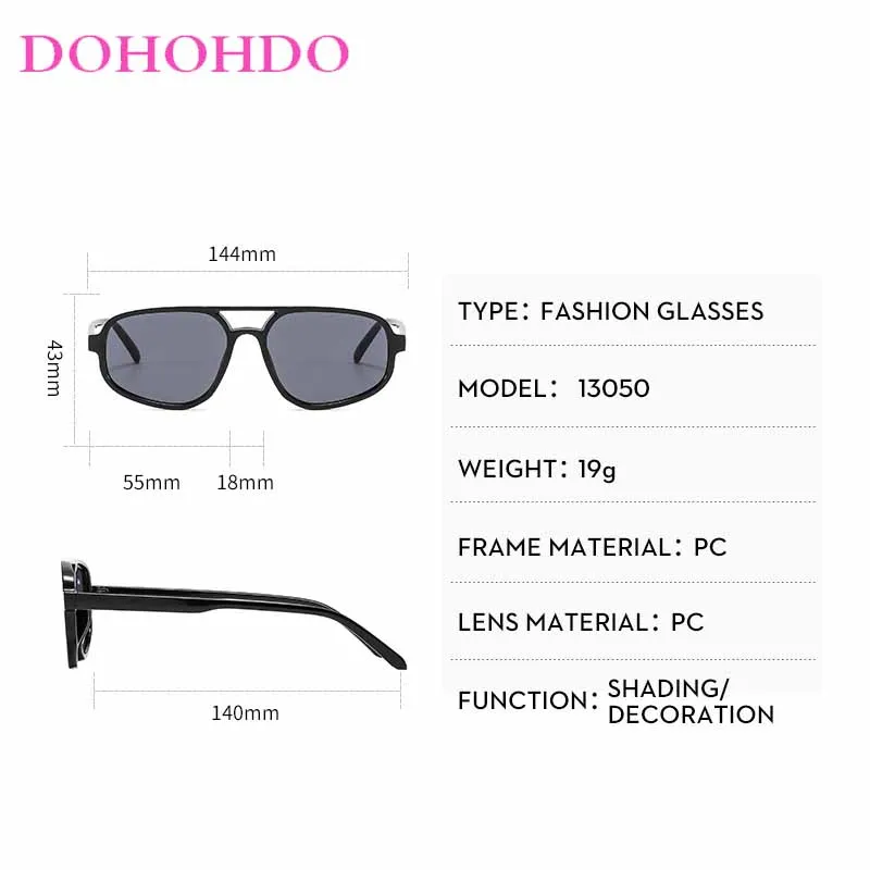 Vintage Small Frame Man Sunglasses Women Double Bridges Fashion Luxury Brand Designer Pilot Sun Glasses Outdoors Eyewear UV400