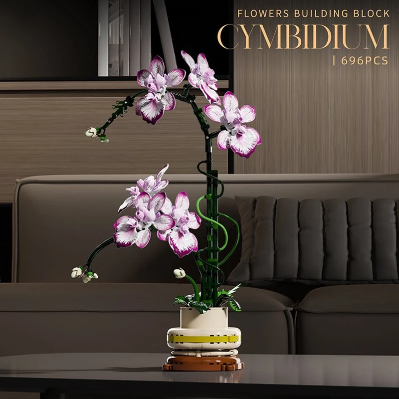 

Модель Oncidium Eternal Flower, строительные блоки, ботаническая коллекция, Monster Classic, украшение для домашнего рабочего стола, игрушки для девочек, подарки для детей