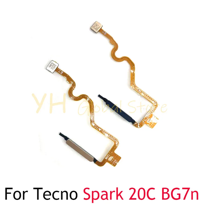 For Tecno Spark 20C BG7n BG7 Home Button Fingerprint Touch ID Sensor Flex Cable Repair Parts