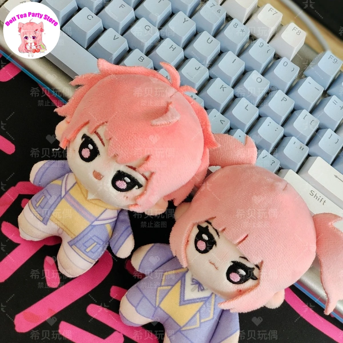 

Link Click Li Tianxi Mini Doll Adorable Print Starfish Body Anime 10CM Pendant Plush Stuffed Doll Puppet Keychain Toys Xmas Gift