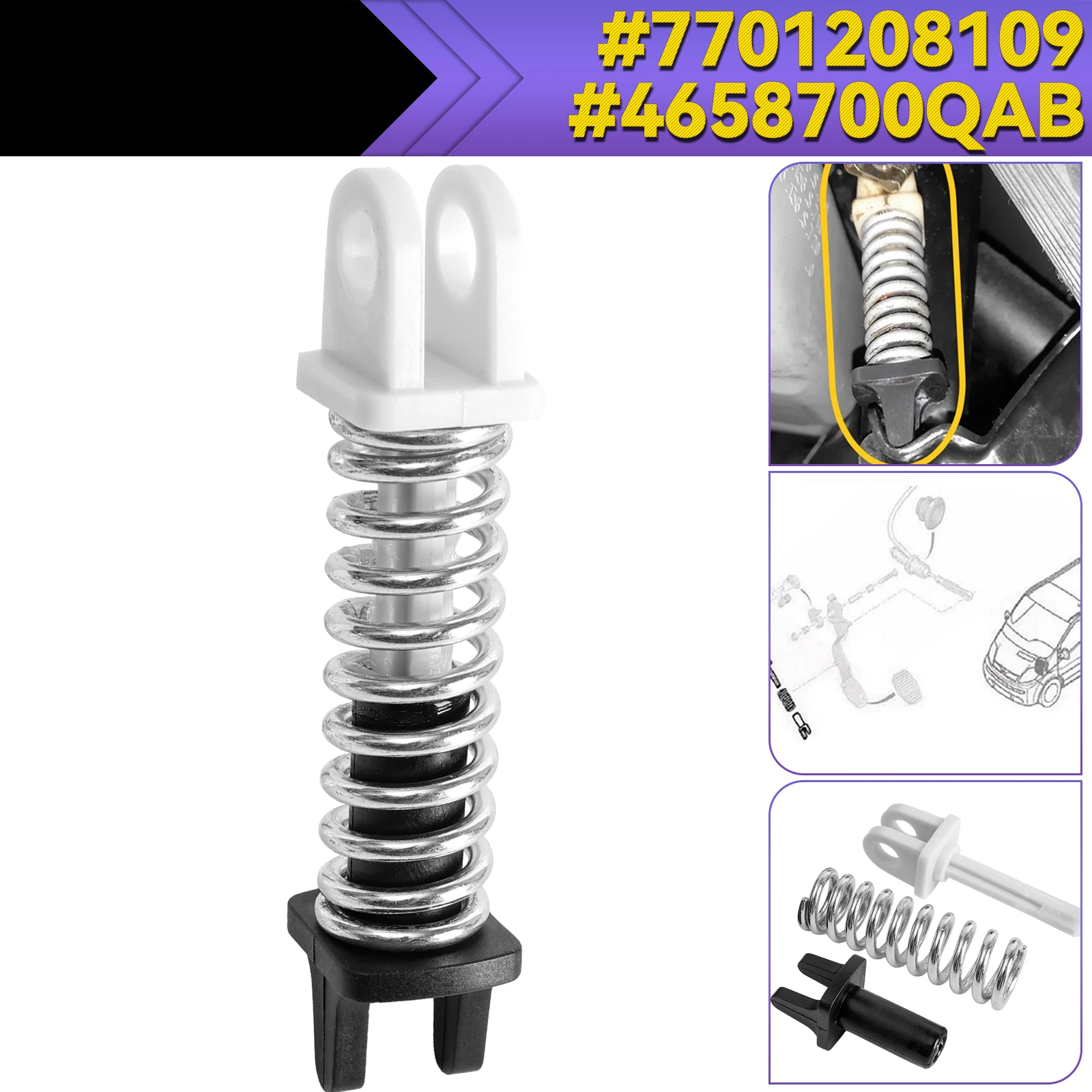 

Clutch Pedal Assist Spring Assembly Repair Kit For RENAULT Trafic II VAUXHALL Vivaro A Nissan Primastar #7701208109 4658700QAB