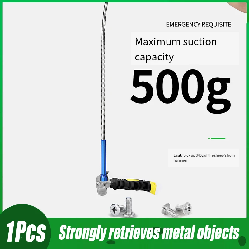 

Magnetic Pickup Tool with LED Light, Flexible Shaft for Auto Repair & Home Strong Magnet Stick for Screws Nuts in Tight Spaces