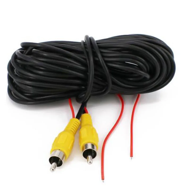 6/8/10/15/20 Meters RCA Male to Male Car Reverse Rear View Parking Backup Camera Video Extension Cable With Trigger Wire