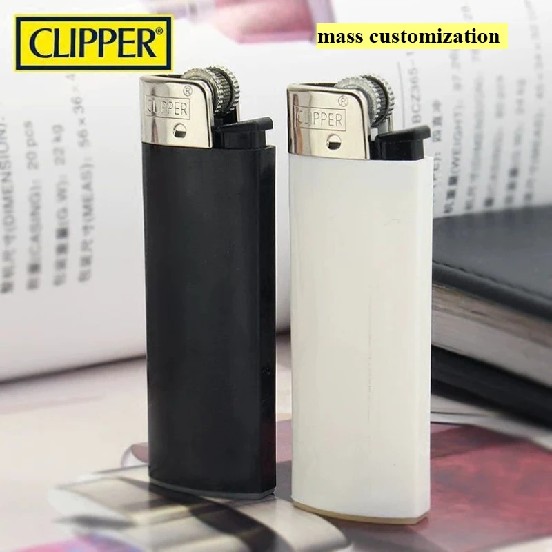 

Ультратонкая бутановая зажигалка Clipper, многоразовая надувная зажигалка для шлифовального круга, массовая настройка, настройка рекламы