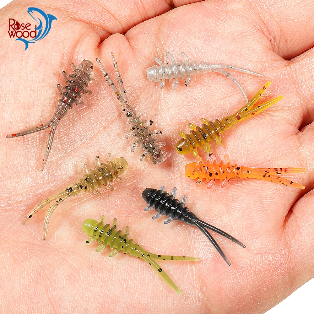 Rosewood TPR Mini Worm Ajing Silicone Soft Lures Artificial Bait 25mm For Sea Ice Fishing Rockfishing Swimbait Wobblers Tackle