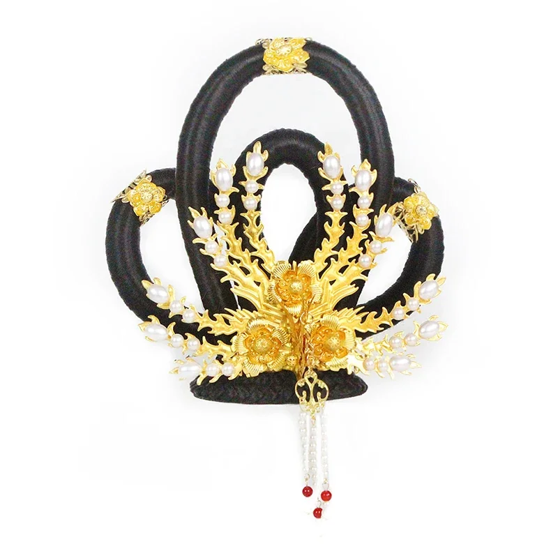 Accessoires pour cheveux de princesse féerique ancienne chinoise, Chignon de danse Dunhuang Hanfu, coiffure rétro pour Studio de photographie