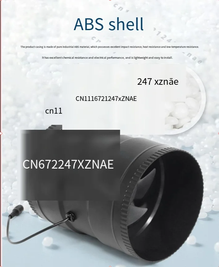 24V Low Voltage Variable Speed 120-350m³/h,3 4 6 Inch Brushless DC Duct Exhaust Fan  Silent Ventilation Fan for Kitchen Bathroom