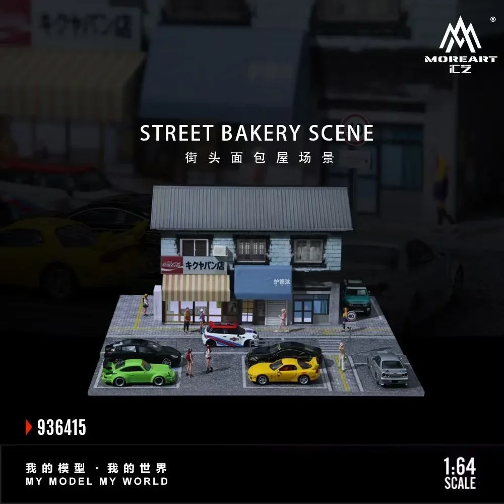 1/64 Maßstab Auto-Garagen-Diorama Druckguss-Modellauto-Spielzeug-Vitrine PVC-Parkplatz-Modell Simulierte Miniatur-Parkplatz-Szene