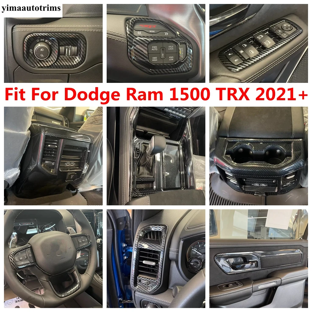 

Window Lift / Head Light / Water Cup / Steering Wheel / Gear Shift Cover Trim Accessories For Dodge Ram 1500 TRX 2021 - 2025