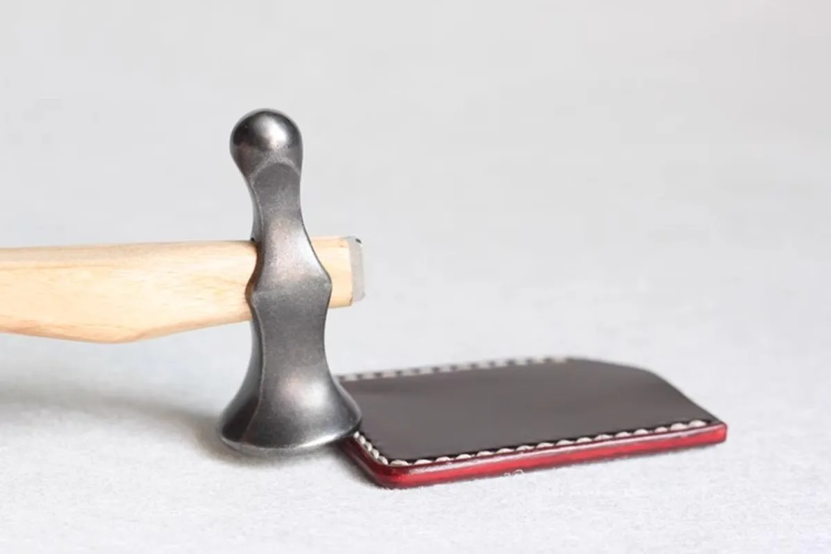 

XIFENG Professional Hand Sewn Leather Thread Hammer 420JS Stainless Steel Double Headed Leather Craft Sewing Hammer
