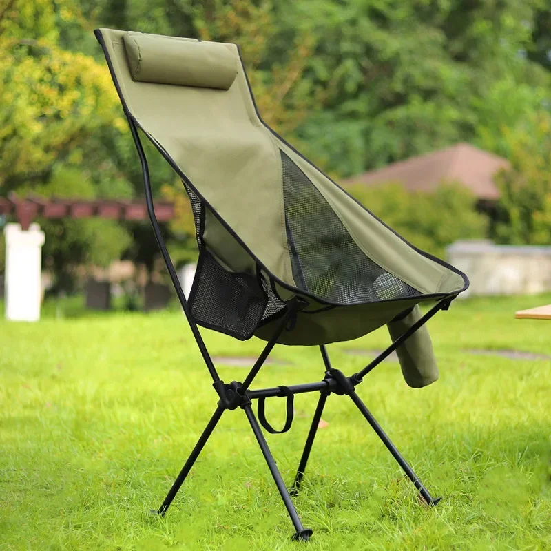 Outdoor Camping Chair Fishing Ultralight Folding Chair Camping Supplies Removable Lightweight Beach Travel Picnic Portable Chair