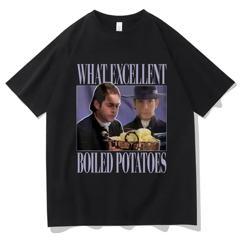 What Excellent Boiled Potatoes Funny Meme T-Shirt Men Women's Fashion Oversized T Shirts Male Causal Pure Cotton Short Sleeve