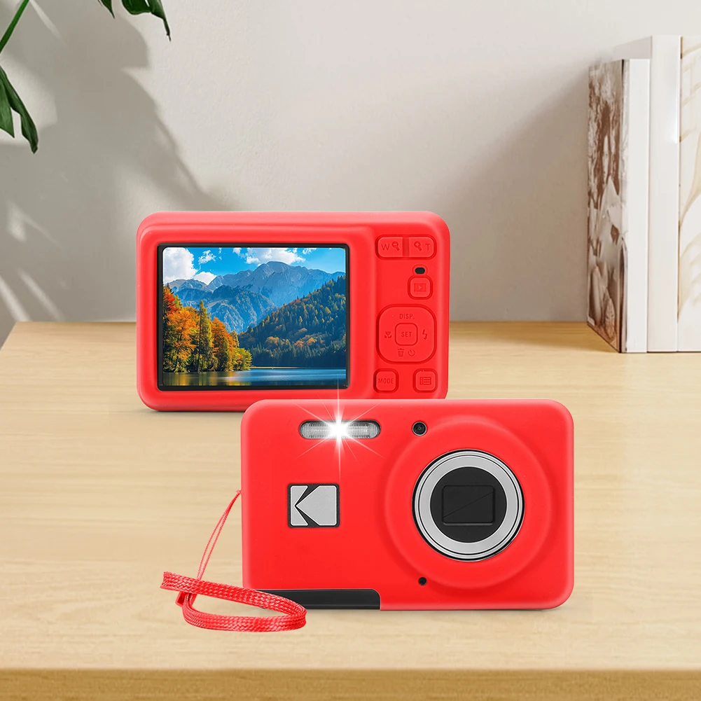For KODAK PIXPRO FZ55 Digital Camera Cover with Lanyard Slim Fit Camera Bag Camera Body Cover Outdoor Travel Camera Protect Case