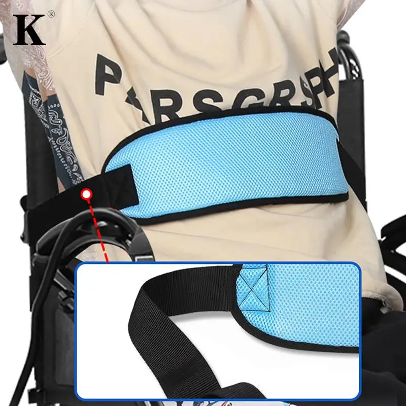 1PC Wheelchair Seats Belt Adjustable Safety Harness Fixing Breathable Brace for the Elderly Patients Restraints Straps Brace