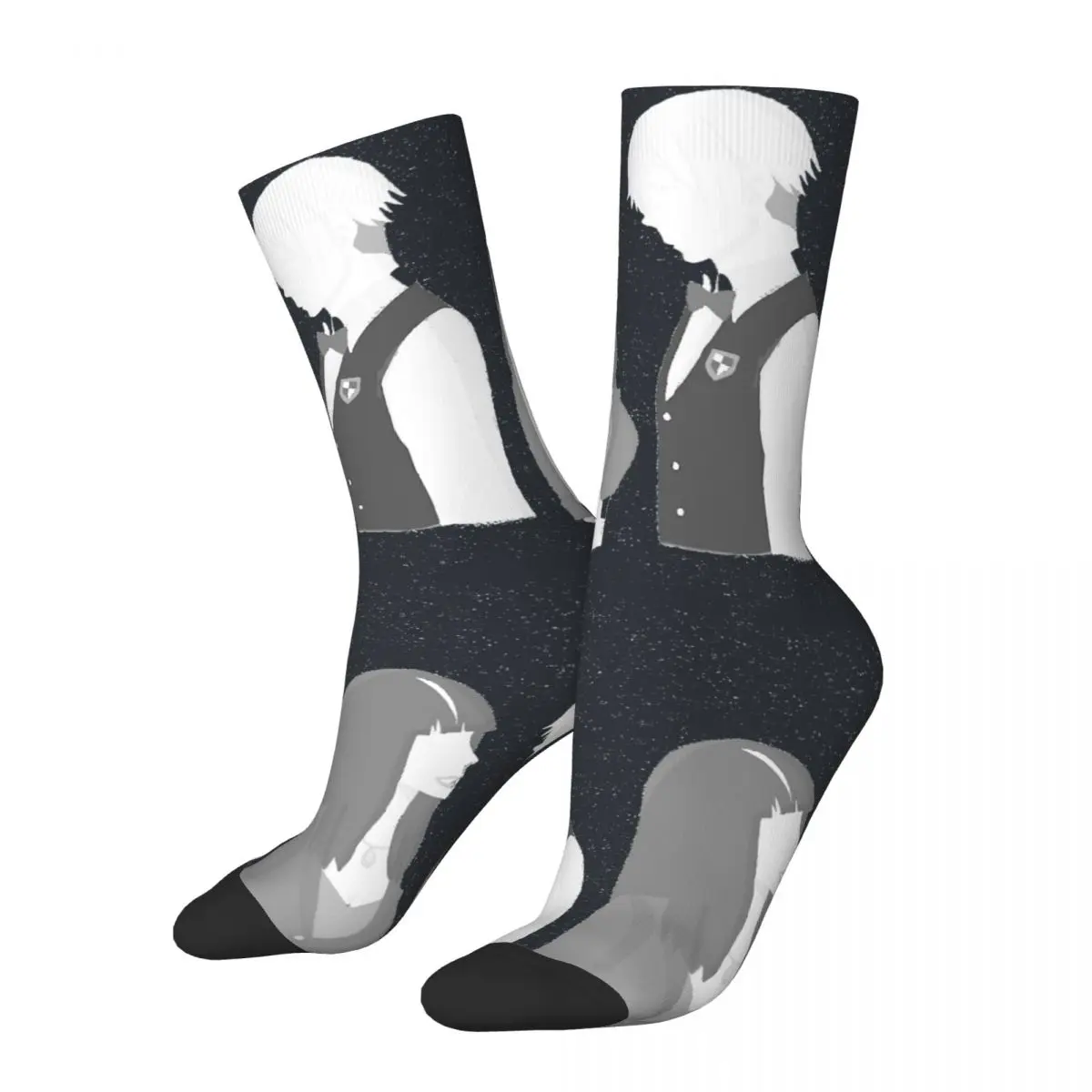 Hip Hop Retro Decim And Chiyuki Men's Socks Unisex Death Parade Street Style Seamless Printed Novelty Crew Sock official-websit