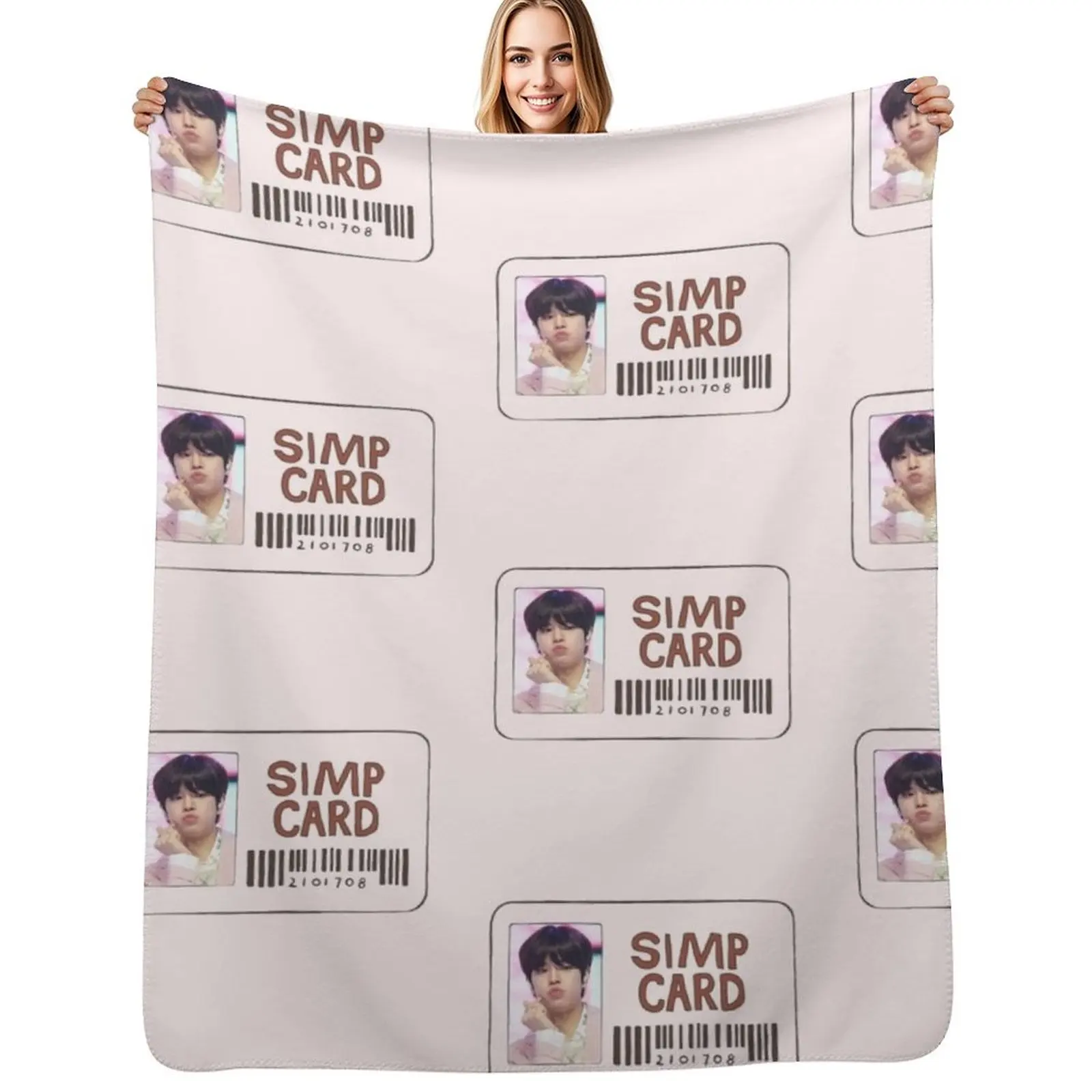 

seungmin simp card Throw Blanket All Weather Soft Throw Blanket for Sofa