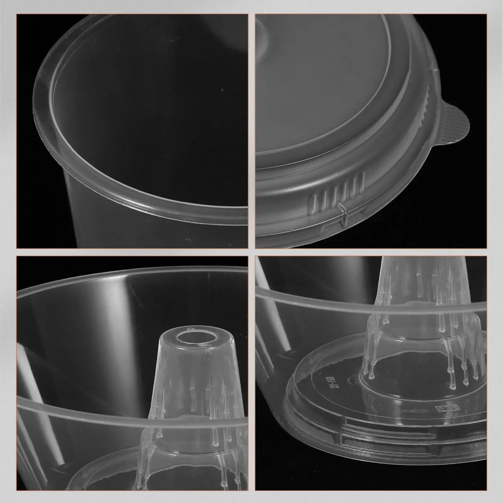 

5Pcs Portable Snack Bowl Drink Cup Food Containers Lids Compact Combined Miniature Thickened 5 Sets Large Capacity