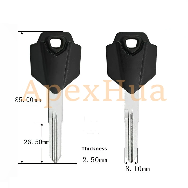 Mechanical Key Blank for QJ Trace 250, Sai 350/400, Flash 300, Ease 500 Motorcycle Ignition Lock