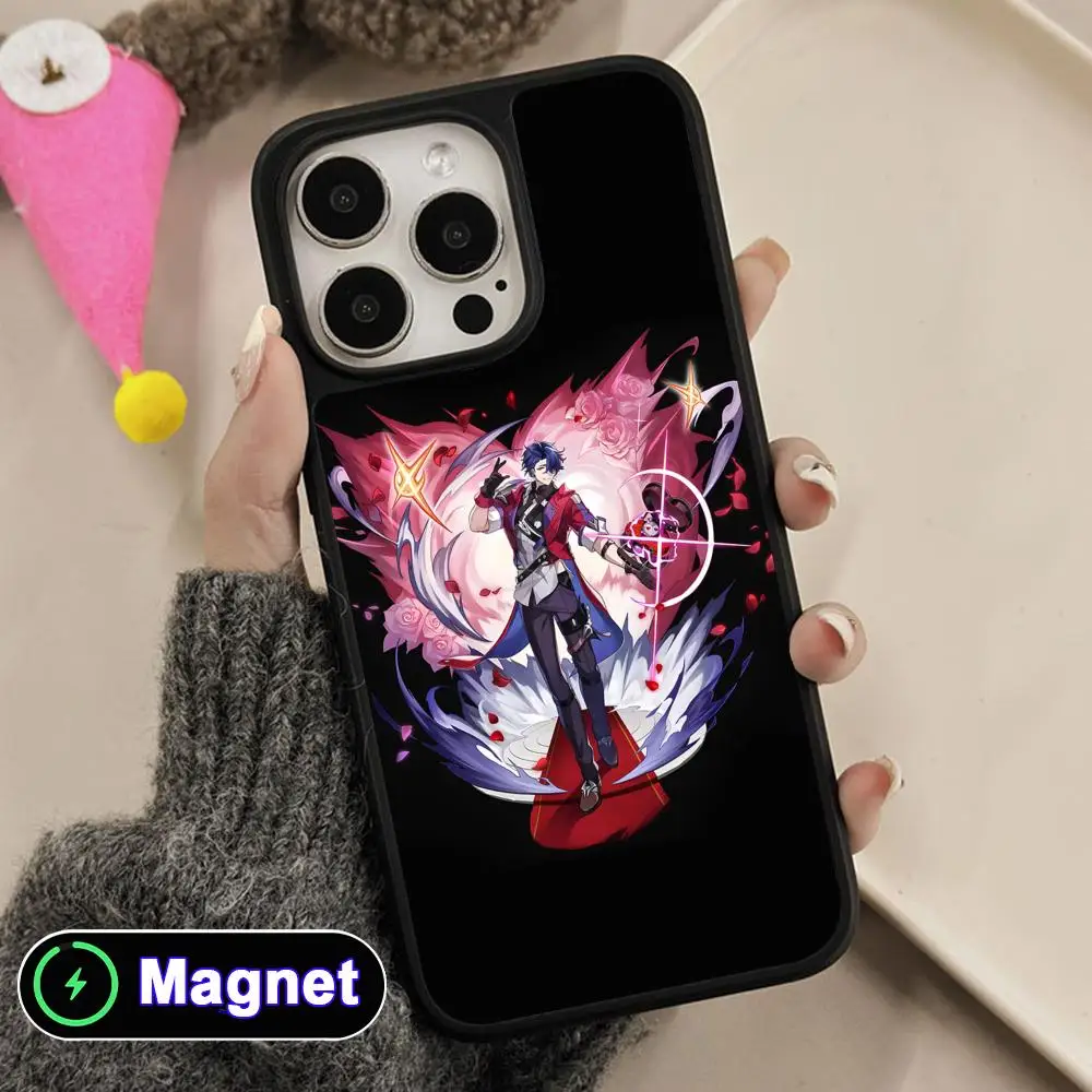 

HSR Sampo Phone Case for iPhone 17 16 15 14 13 12 11 Air Pro Max Plus Matte Surface Magnet Cover