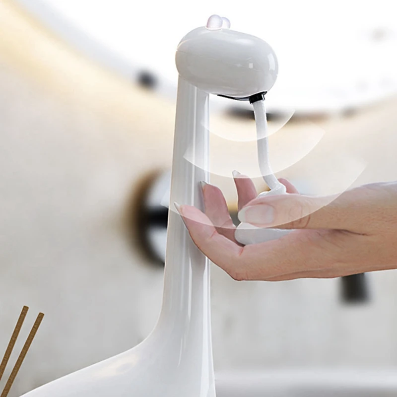 Dispensador de jabón inteligente para jirafas, contenedor de jabón líquido de gran capacidad, espuma de inducción inteligente, 300Ml