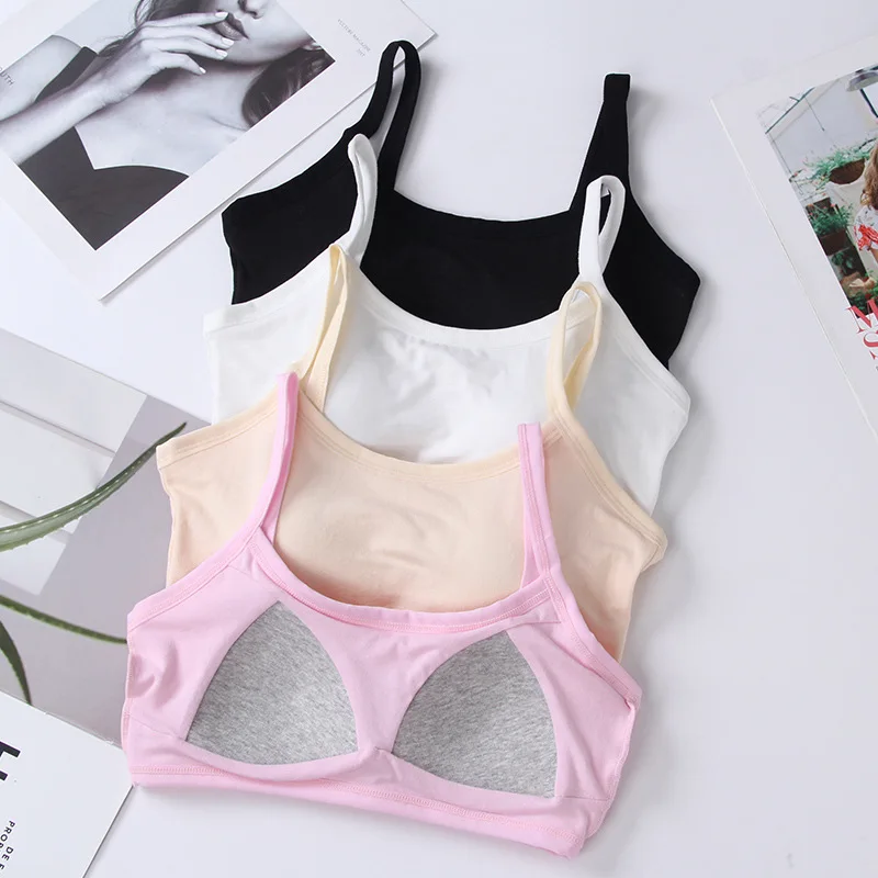 Fashion Top Girls Women Bra Soft Vest Gathered Beauty Teenager Underwear Chest Sport Bras 9-18Y Teens Clothing