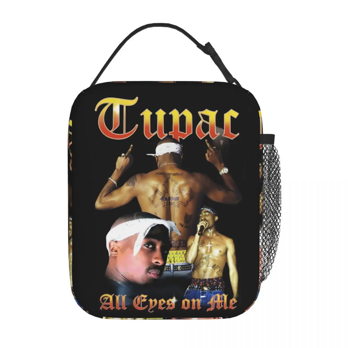 2pac Hip Hop Tupac Rapper Insulated Lunch Bag Cooler Bag  Meal Container Large Tote Lunch Box Food Storage Bags Office Outdoor