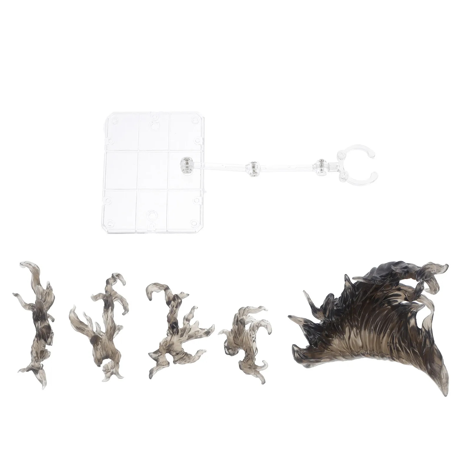 

1Set Flame Effect Action Figure Stand Clear Plastic Holder Sturdy Stable Base Display Rack Flexible Assembly Display Holder