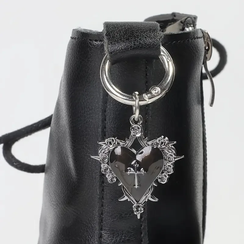 1pair/2pcs Gothic Style Rose Heart Cross Shoe Boot Pendants Suitable for Parties And Daily Wear Personalized DIY Decorations