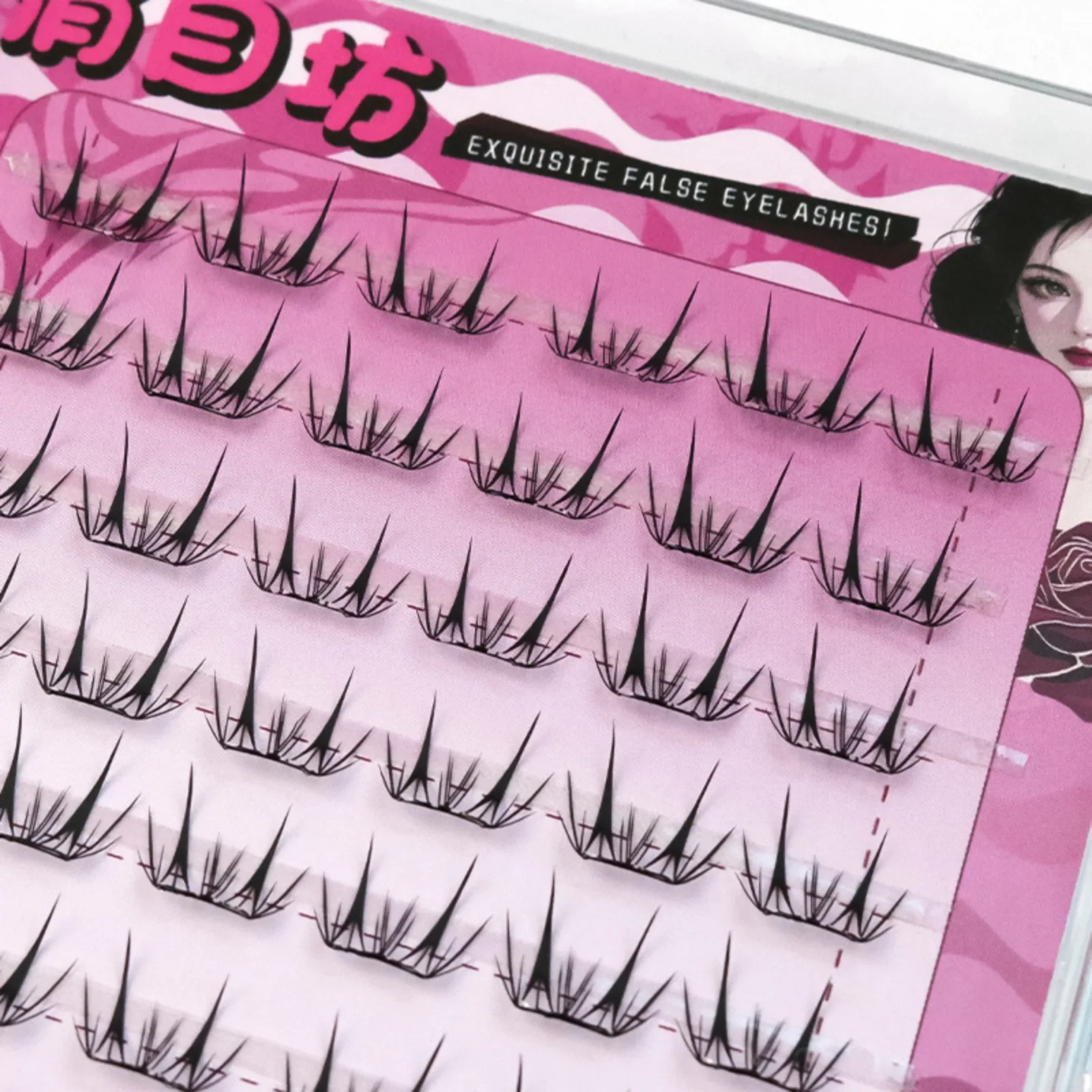 No Glue Self Adhesive Lash Clusters Fluffy Manga Korean Individual Lashes Reusable Easy DIY Eye Makeup for Beginners Daily Use